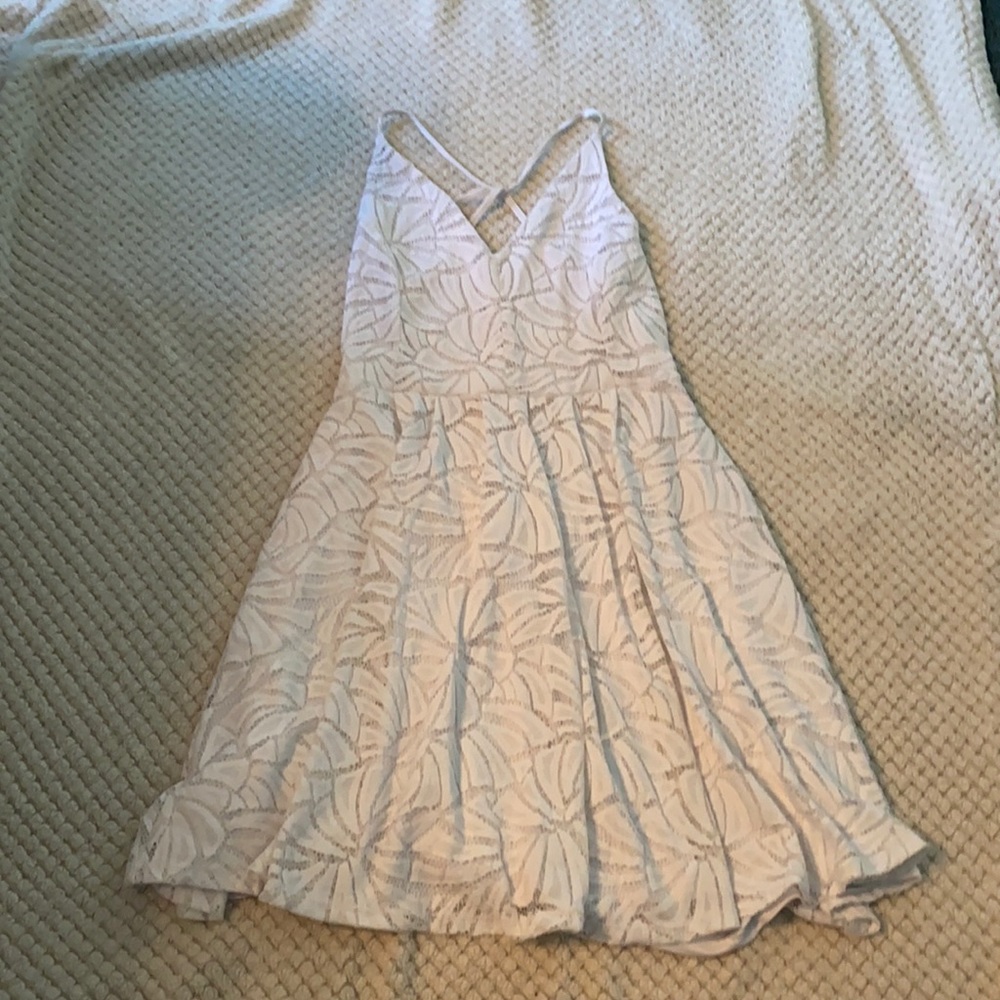 White lace mini dress